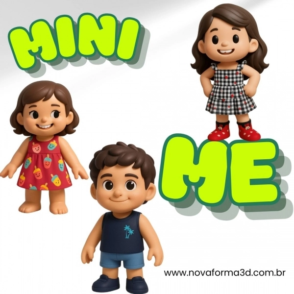 Mini-ME 3D Personalizado | Miniatura com Seu Rosto (12 cm)