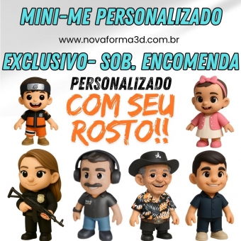 Mini-ME 3D Personalizado | Miniatura com Seu Rosto (12 cm)