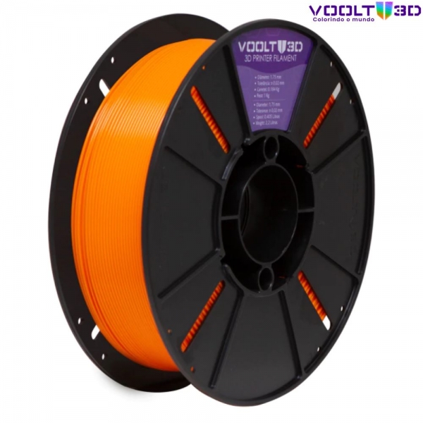Filamento PLA Laranja High Speed Premium - 1Kg