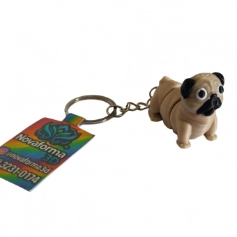 Chaveiro Pug Articulado