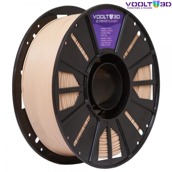 Filamento PLA Bege Caucasiano High Speed Premium - 1Kg