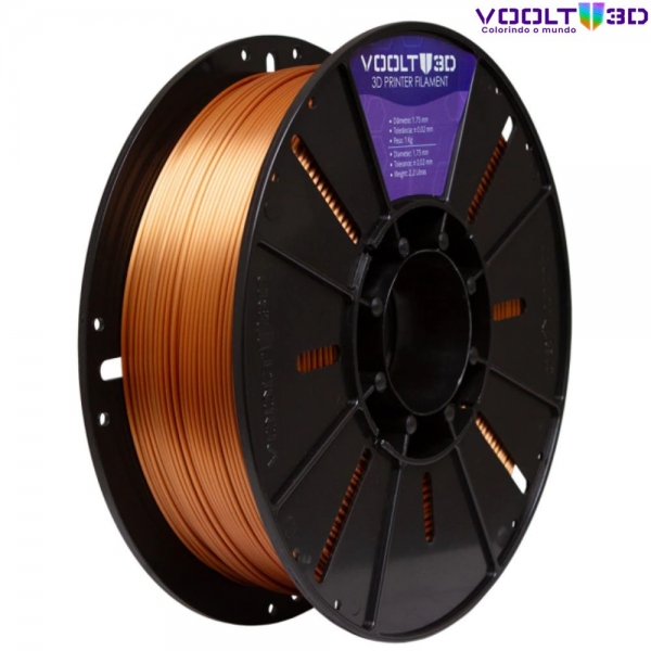 Filamento PLA Cobre V-Silk High Speed Premium - 1Kg