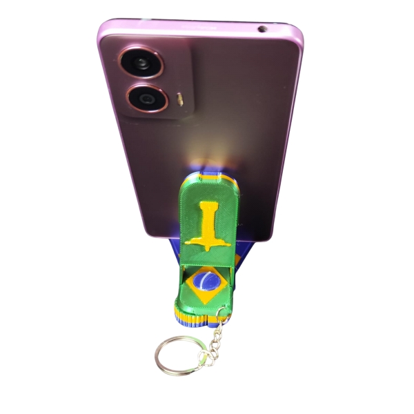 Chaveiro  Brasil  3D / Suporte para celular