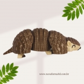 Tatu-Bola Articulado 3D Mini | 6,3 cm | Vira Bolinha