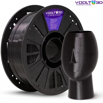 Filamento PETG HF Preto High Fluidity Premium - 1Kg