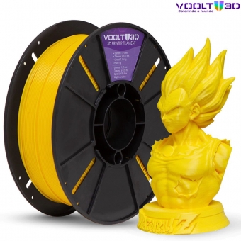 Filamento PLA Amarelo High Speed Premium - 1Kg