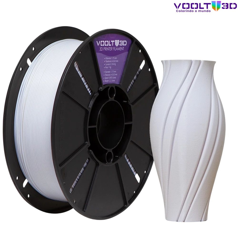Filamento PETG HF Branco Dental High Fluidity Premium - 1Kg
