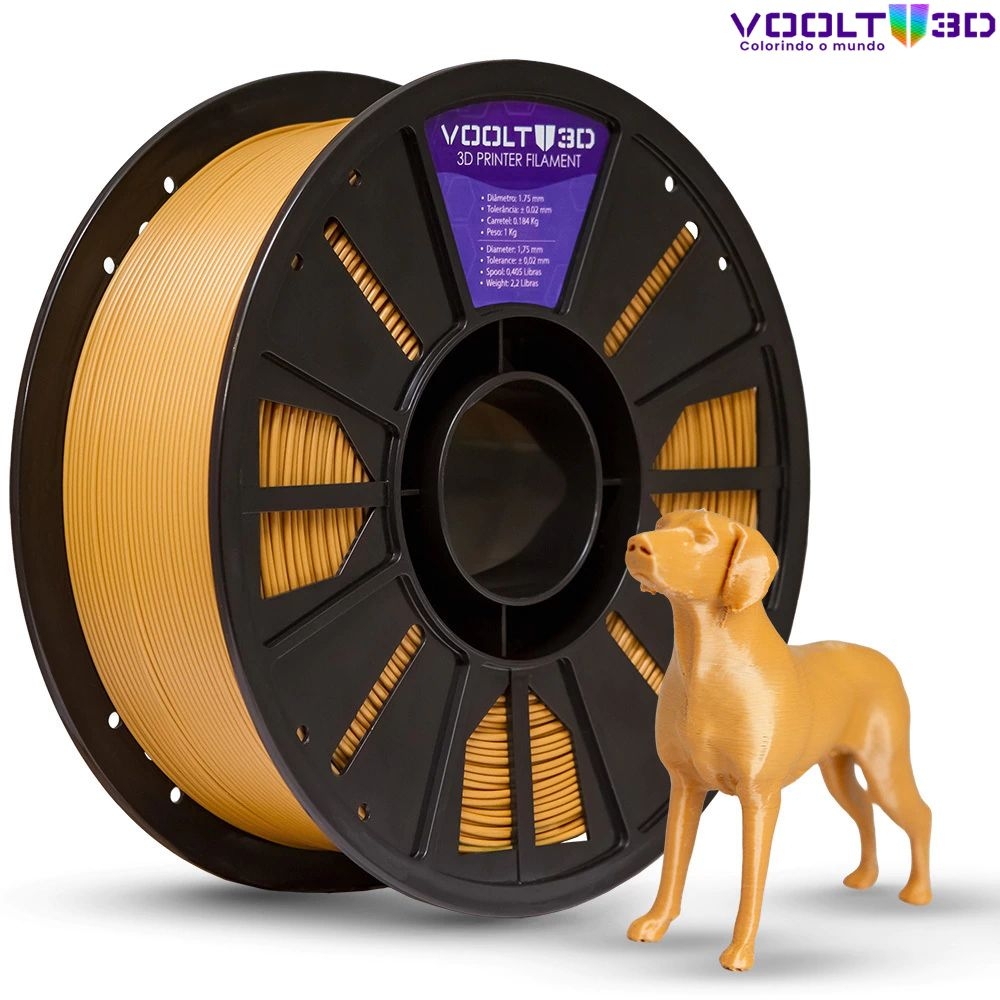 Filamento Voolt 3D - PLA Marrom Caramelo High Speed Premium - 1Kg