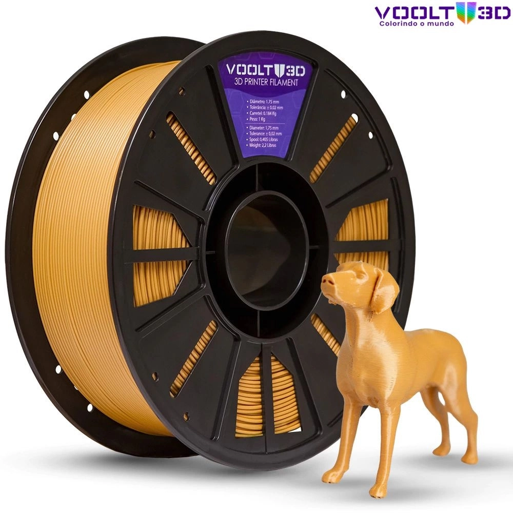Filamento PLA Marrom Caramelo High Speed Premium - 1Kg