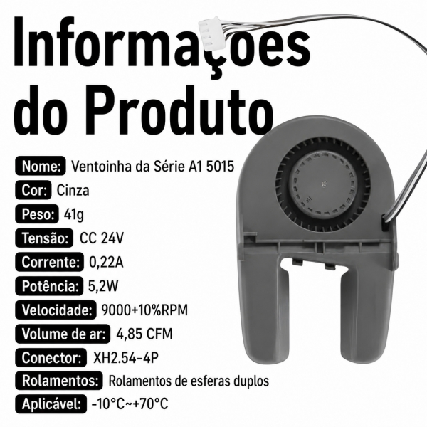 Cooler de Resfriamento Para Impressora 3d Bambu Lab Série A1