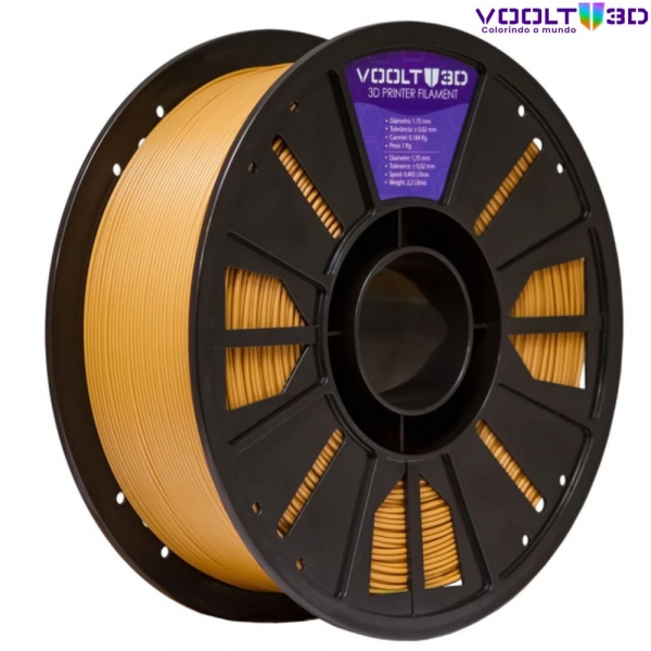 Filamento Voolt 3D - PLA Marrom Caramelo High Speed Premium - 1Kg