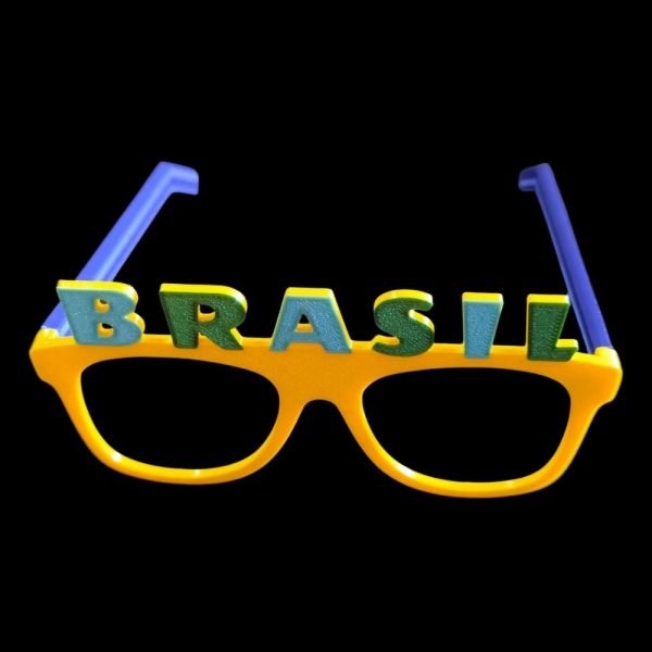 Kit Torcedor Brasileiro 3D (Óculos, Tiara + apito)