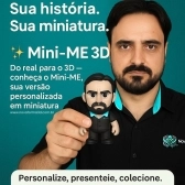Mini-ME 3D Personalizado | Miniatura com Seu Rosto (12 cm)