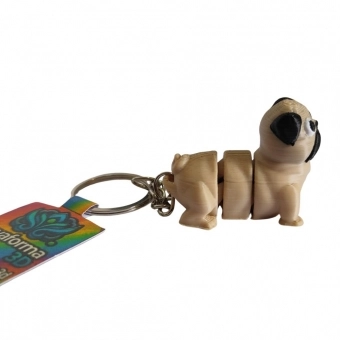 Chaveiro Pug Articulado