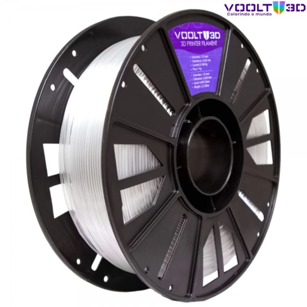 Filamento PETG HF Natural Translúcido High Fluidity Premium - 1Kg