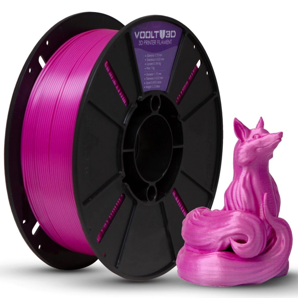 Filamento PLA Rosa V-Silk High Speed Premium - 1Kg