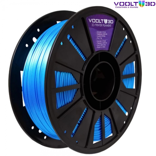 Filamento PLA Azul Sky V-Silk High Speed Premium - 1Kg