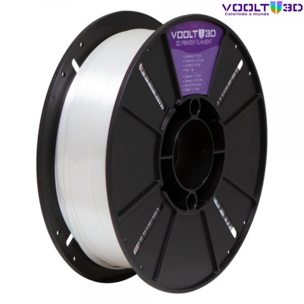 Filamento PLA Branco Pérola V-Silk High Speed Premium - 1Kg