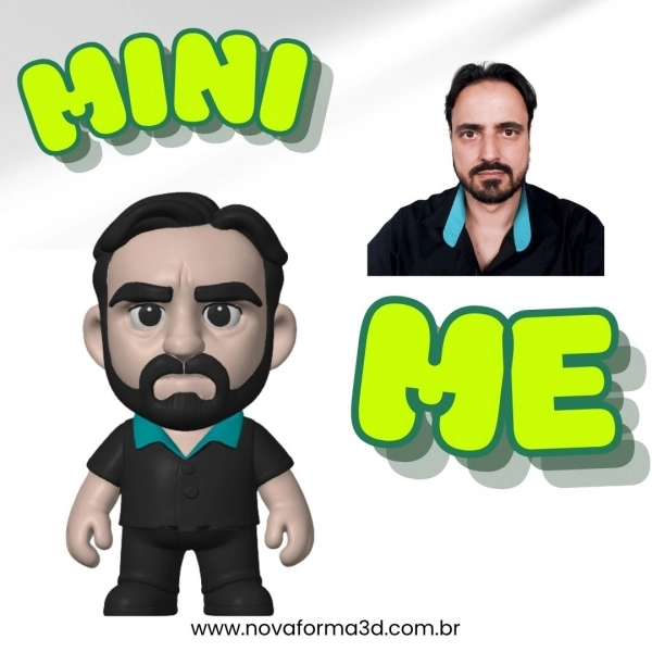 Mini-ME 3D Personalizado | Miniatura com Seu Rosto (12 cm)