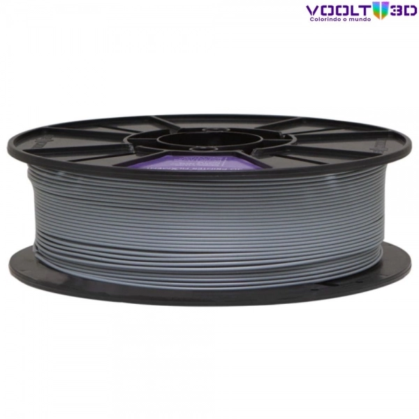 Filamento PLA Cinza Claro Velvet High Speed Premium - 1Kg